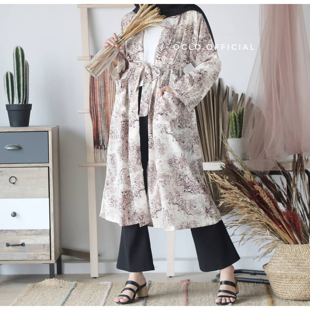 NUELA OUTER | LONG CARDIGAN MOTIF | LONG OUTER MOTIF | CARDIGAN MOTIF KELAPA