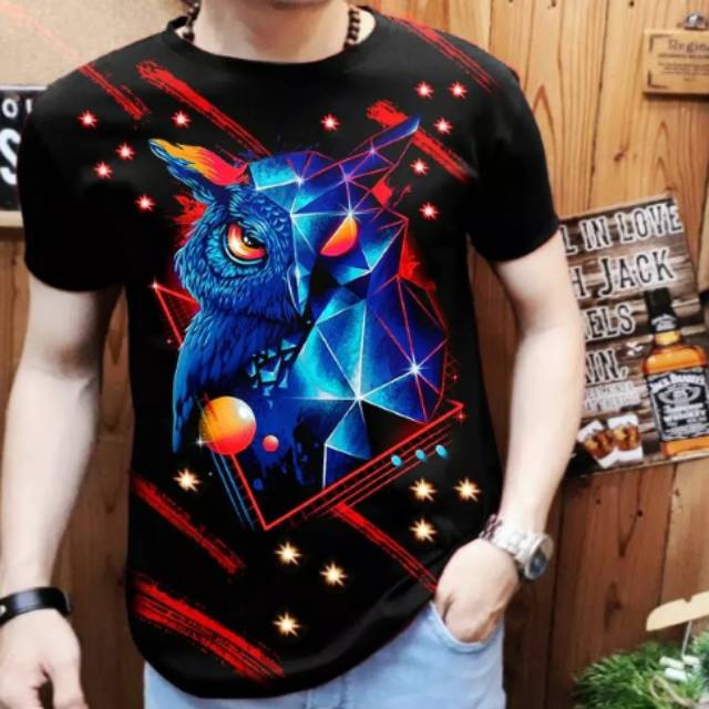 Kaos Pria Owl Bintang