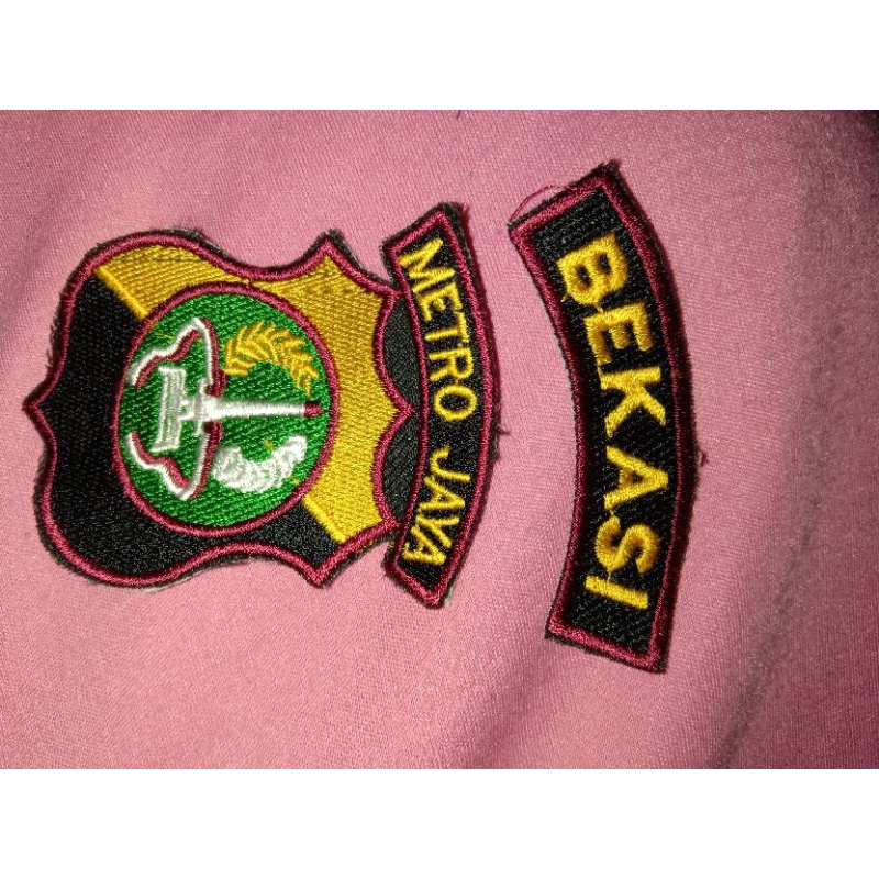 BORDIR LOGO POLDA METRO MALUKU JAWA BARAT JAWA TIMUR JAWA TENGAH