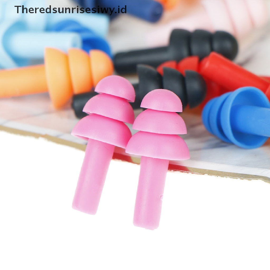 # Alat Rumah Tangga # 12pcs Ear Plugs Bahan Silikon Anti Bising Untuk Belajar Tidur