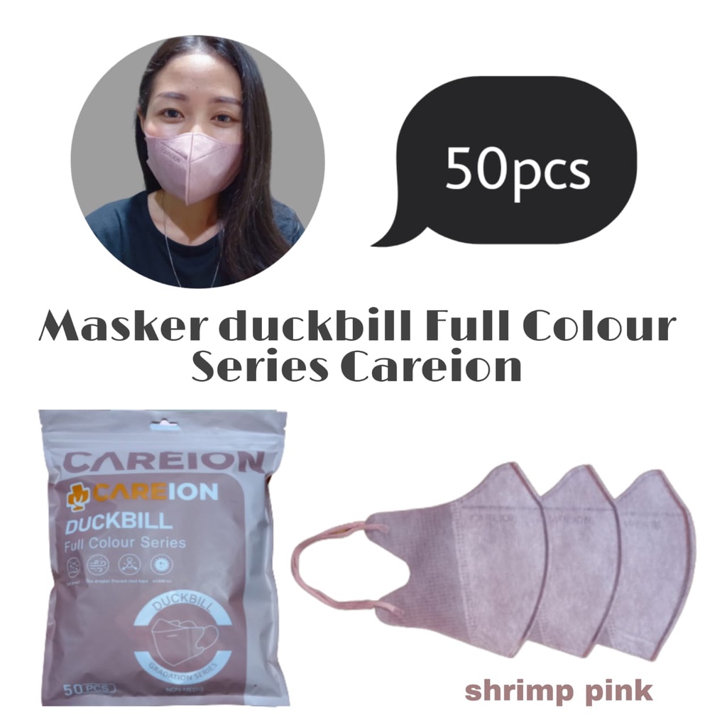 MASKER CAREION DUCKBILL EMBOS FULL COLOUR SERIES ISI 50PC MASKER DUCK BILL CAREION FACE MASK 3PLY EMBOS - DUCK FULL EMBOS ISI 50PC