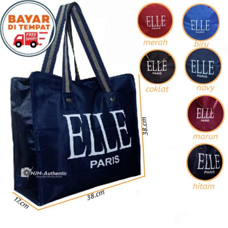 Tas Loundry Elle Paris Kain Lipat Serbaguna Tas Travel mudik bawa baju Belanja Karung Anyaman Ukuran