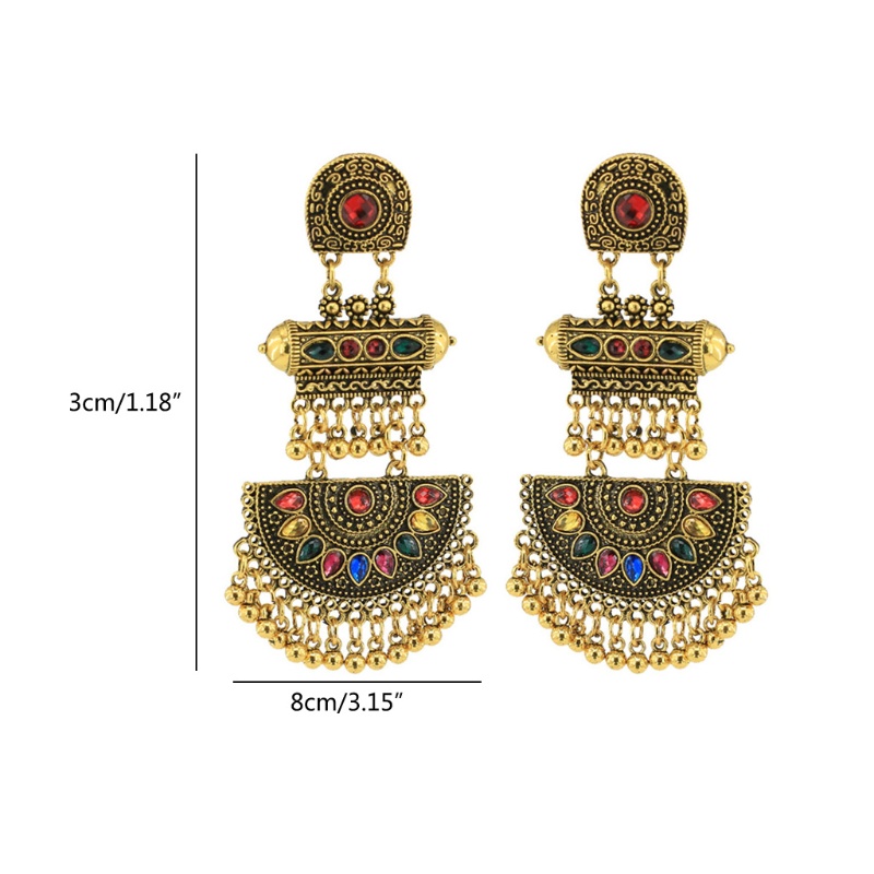 Siy Anting Tusuk Gantung Desain Jhumki Gaya Bohemianindiantradisional Untuk Wanita