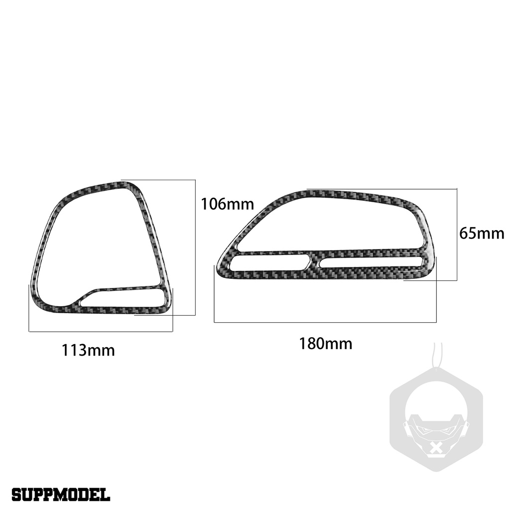 Smodel 2pcs Cover Panel Instrumen Vent Trim Untuk Dodge Challenger 2015