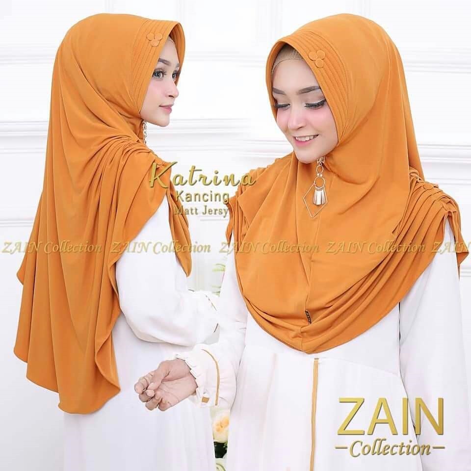 JILBAB KHIMAR KATRINA KANCING KERUT KANAN KIRI HIJAB BERGO KERUDUNG ZAIN RELITI INSTANT SYARI MURAH-5