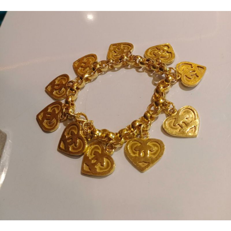 Gelang emas lapis chanel kadar 500 mg