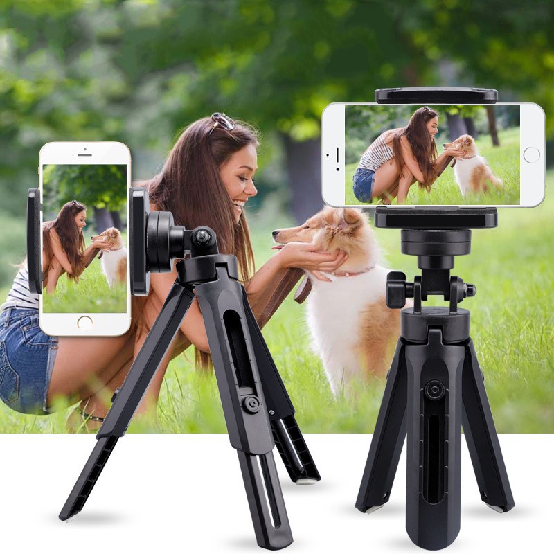 Braket Tripod holder Handphone Universal Retractable Untuk Siaran Langsung / iPhone / Android