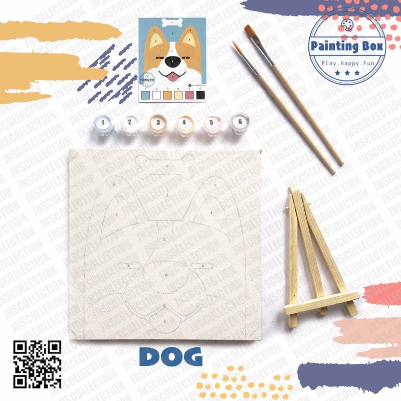 

PAINT BY NUMBER by Painting BOX I Painting Kit I Aktivitas melukis anak Anjing/dog