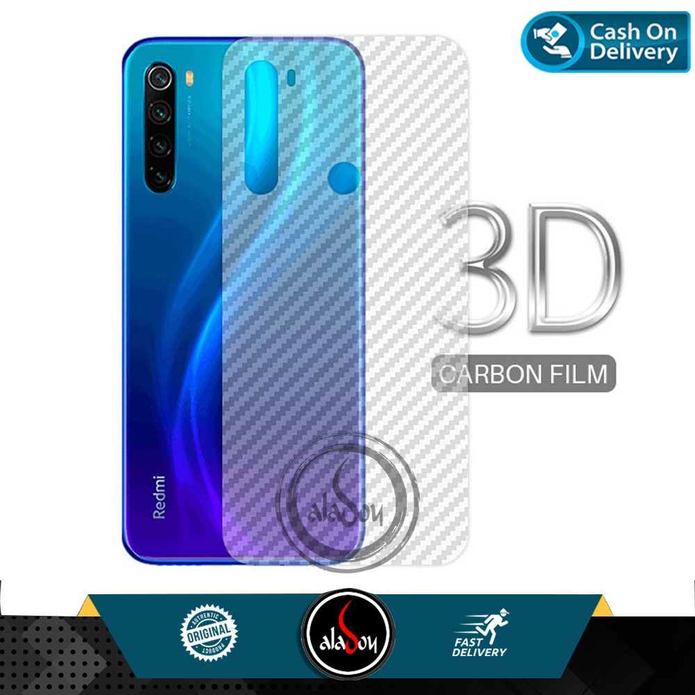 Garskin Carbon 3D Xiaomi Redmi Note 8 Premium Back Screen Protector