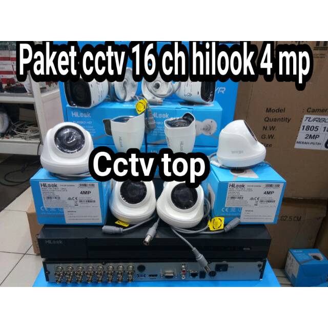 Paket cctv 16 ch hilook 4 mp + hdd 2 TB komplit tinggal pasang dan  garansi 2 tahun