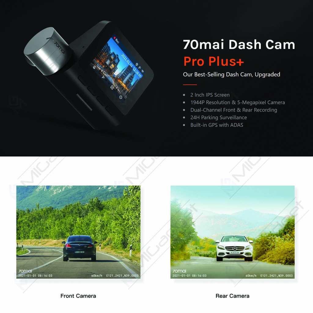 70Mai Dash Cam Pro Plus A500S Dash Camera A500 S GPS - Kamera Mobil