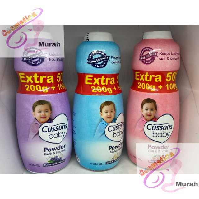 Xtra 200 + 100 % - cussons baby powder - bedak bayi - bedak tabur bayi cussons baby