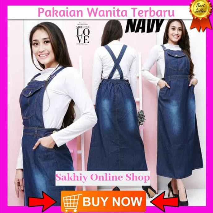 Ripped Jeans Rok Jeans Wanita Outwear Terbaru Baju Terusan Wanita