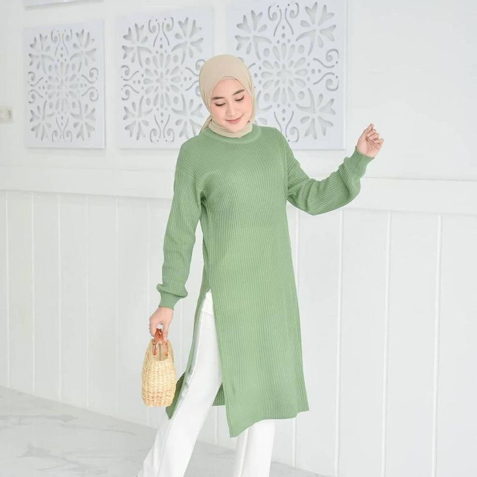 Tunik Long Rajut Premium