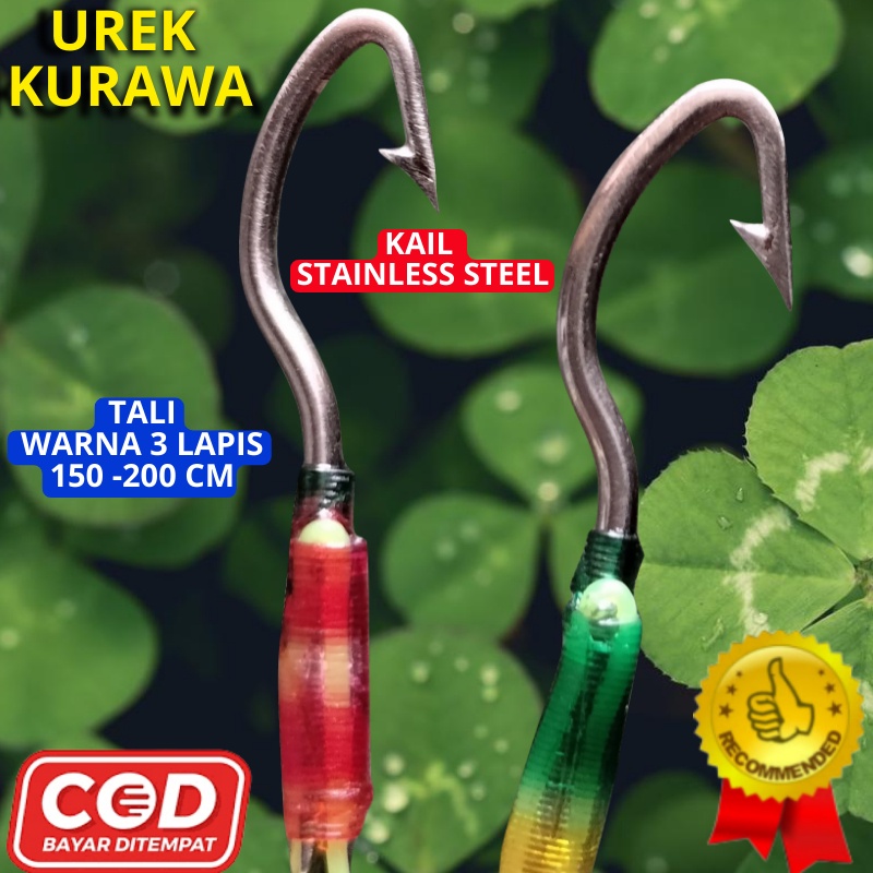 Pancing Belut Sawah Tali Warna 3 Lapis 150 CM Urek Belut  Model KURAWA Siap Pakai Ukuran (XS,S,M,L,X
