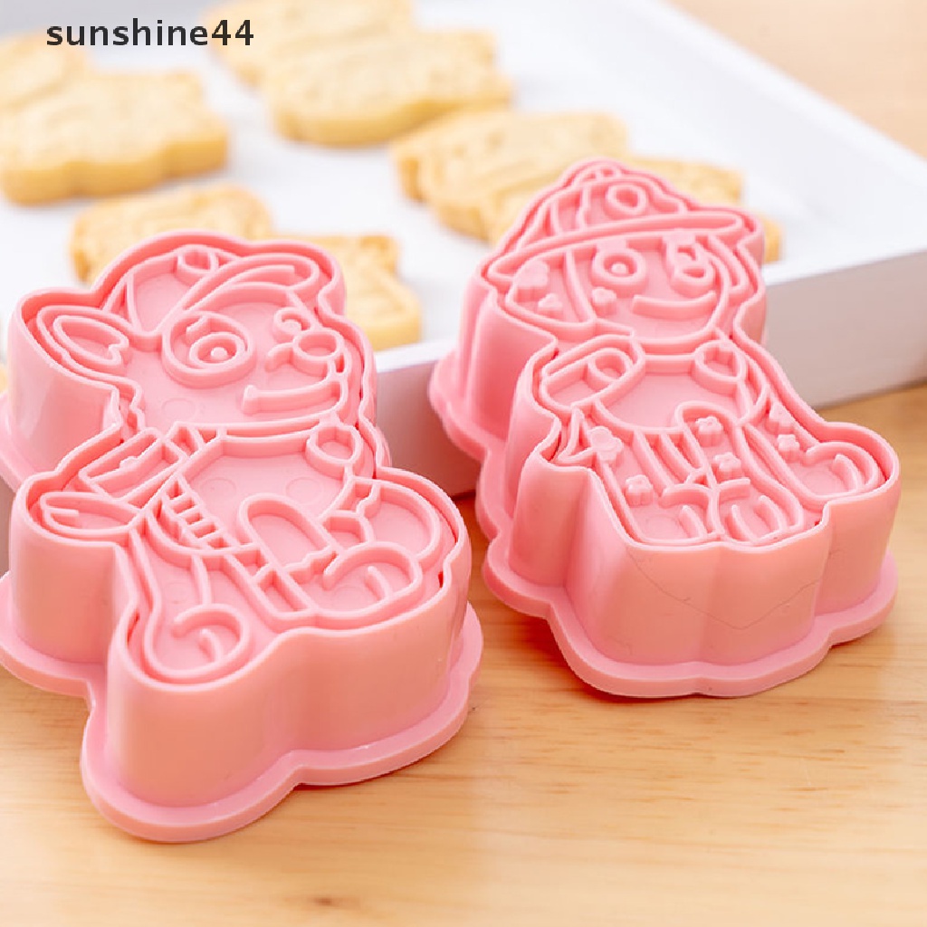 Sunshine 6pcs / Set Cetakan Kue / Biskuit Bentuk Kartun Anjing 3D DIY