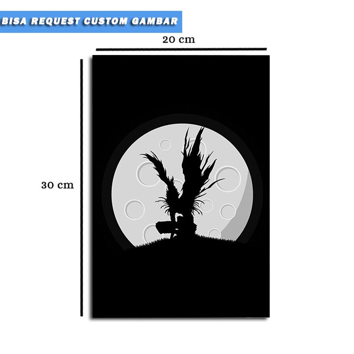 Poster Kayu Anime Death Note/Hiasan Dinding Kayu/Poster Anime Death Note