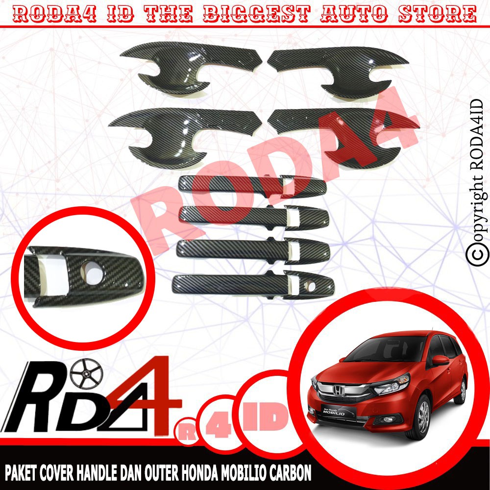 Paket Outer Dan Cover Handle Honda Mobilio CARBON