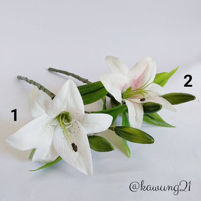 AF01 Bunga Lily Artificial Cantik Dekorasi Rumah Ruang Buket Wedding