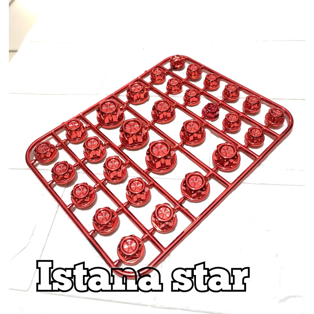MONEL TUTUP BAUT + JALU AS BUAH NAGA RODA DEPAN + KARET HANDLE UNIVERSAL/MERAH