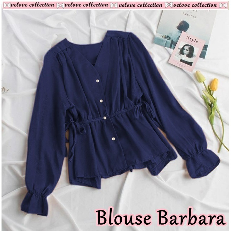 023 BLOUSE BARBARA Pakaian Wanita Dewasa  Gaya Kekinian Baru Murah Grosir Tanah Abang