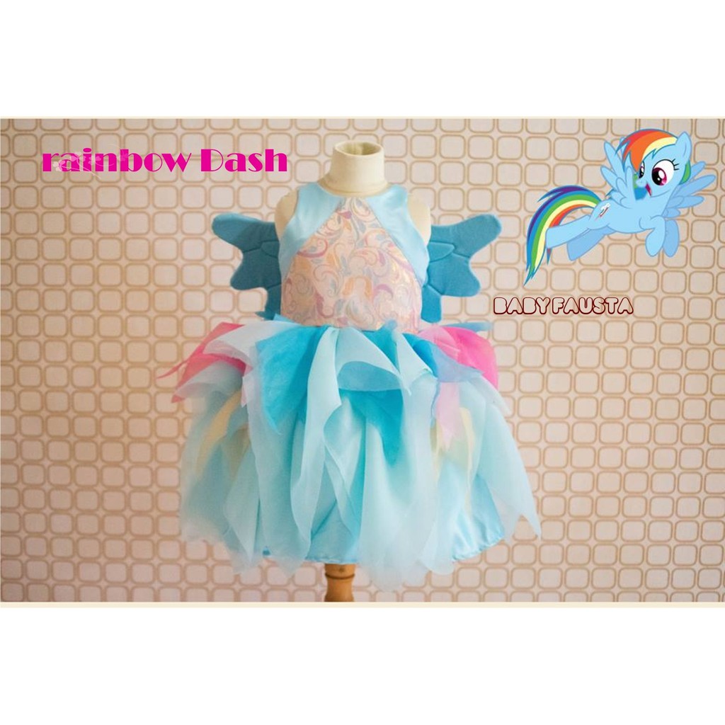 OBRAL Rainbow Dash Dress / Little Pony Dress / Party Dress LIMITED