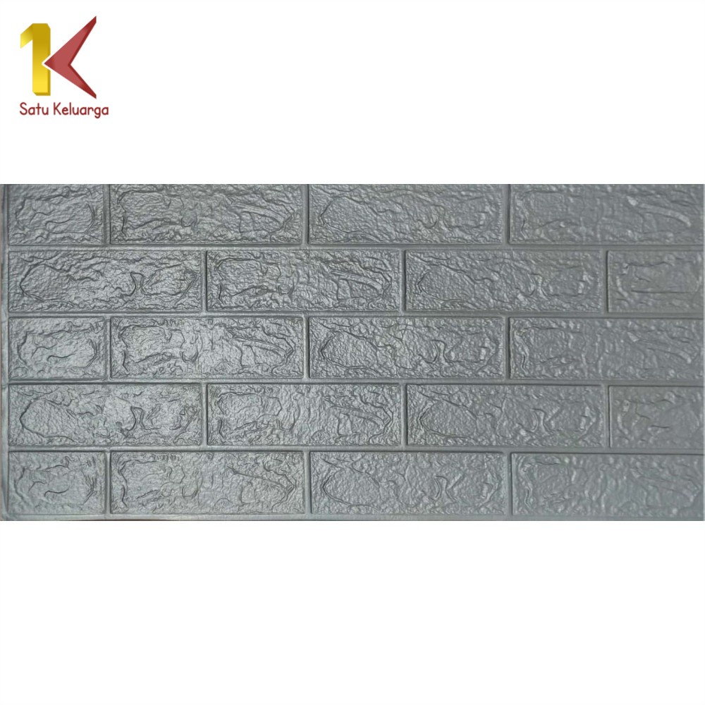 Satu Keluarga Walpaper Stiker Dinding Dekorasi Kamar C206 Wallpaper Dinding Foam 3D Kecil Motif Batu Bata-Batu Bata ABUMUDA