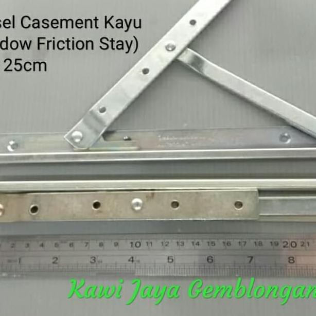 Penjualan Terbanyak - Engsel Jendela Kasemen Casement Window Kayu Friction Stay 10" 25cm