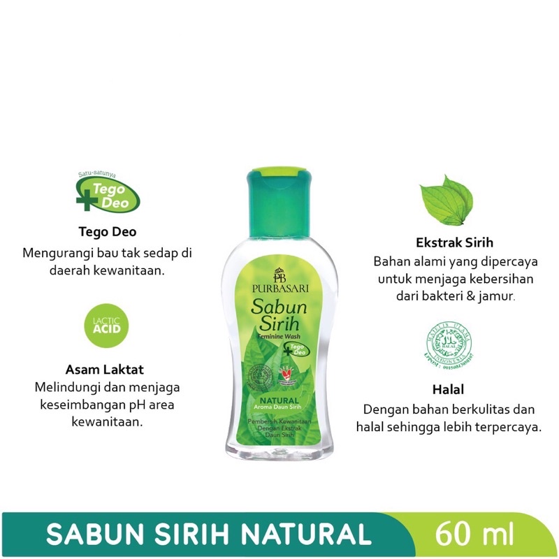 Purbasari sabun Sirih Pembersih kewanitaan - 60 ml