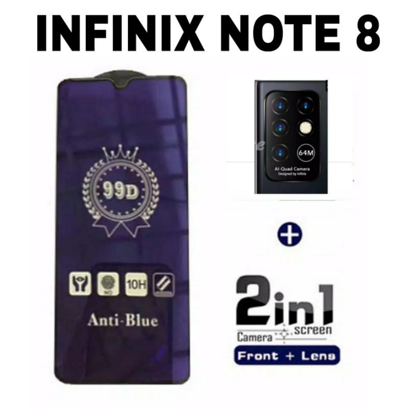 Tempered Glass Blue INFINIX NOTE  11s 11 Pro 11 NFC  8 10 10 Pro 7 HOT 11s NFC 10 10 9 11 Play ZERO 8 Anti Radiasi Lens Kamera