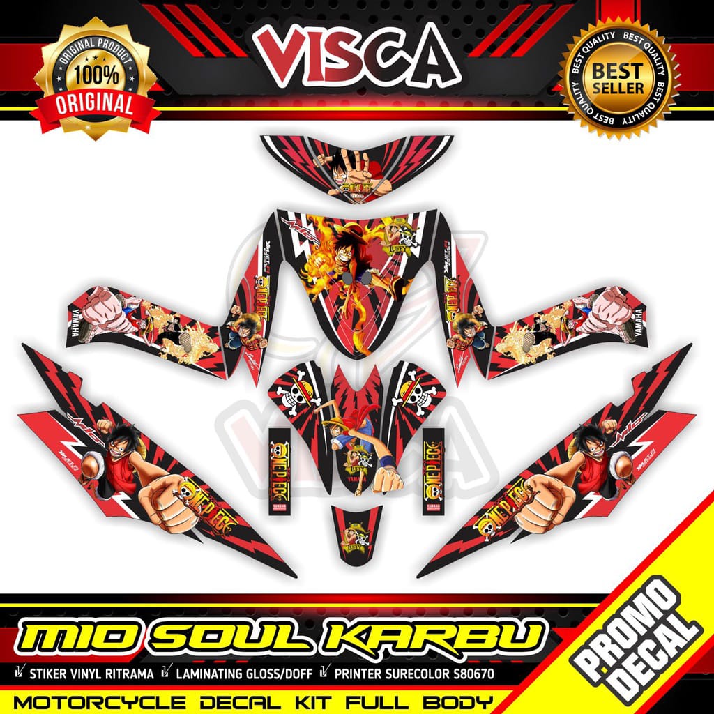 Stiker Mio Soul Karbu Full Body Decal Mio Soul Onepiece