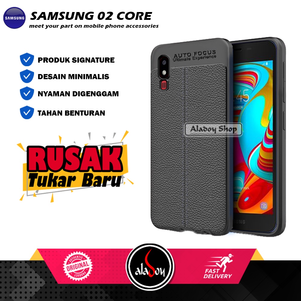 Case SAMSUNG A02 CORE Ultra Slim Auto Focus Leather Premium Softcase