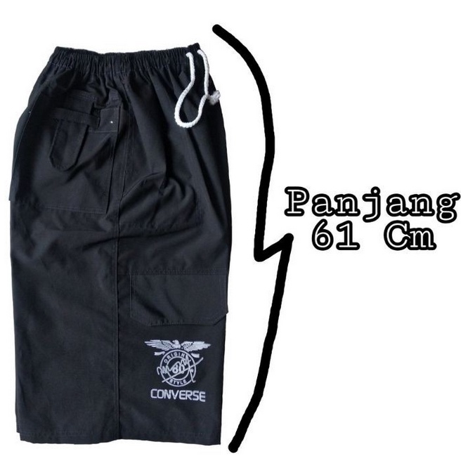 Celana pendek kolor katun 3/4 Pria Dewasa Conves