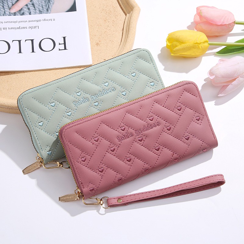 Dompet Panjang Import JX 667 - Dompet wanita Model Terbaru - Dompet Murah Berkualitas - Dompet Kekinian 2022- Dompet Wanita Motif Bordir