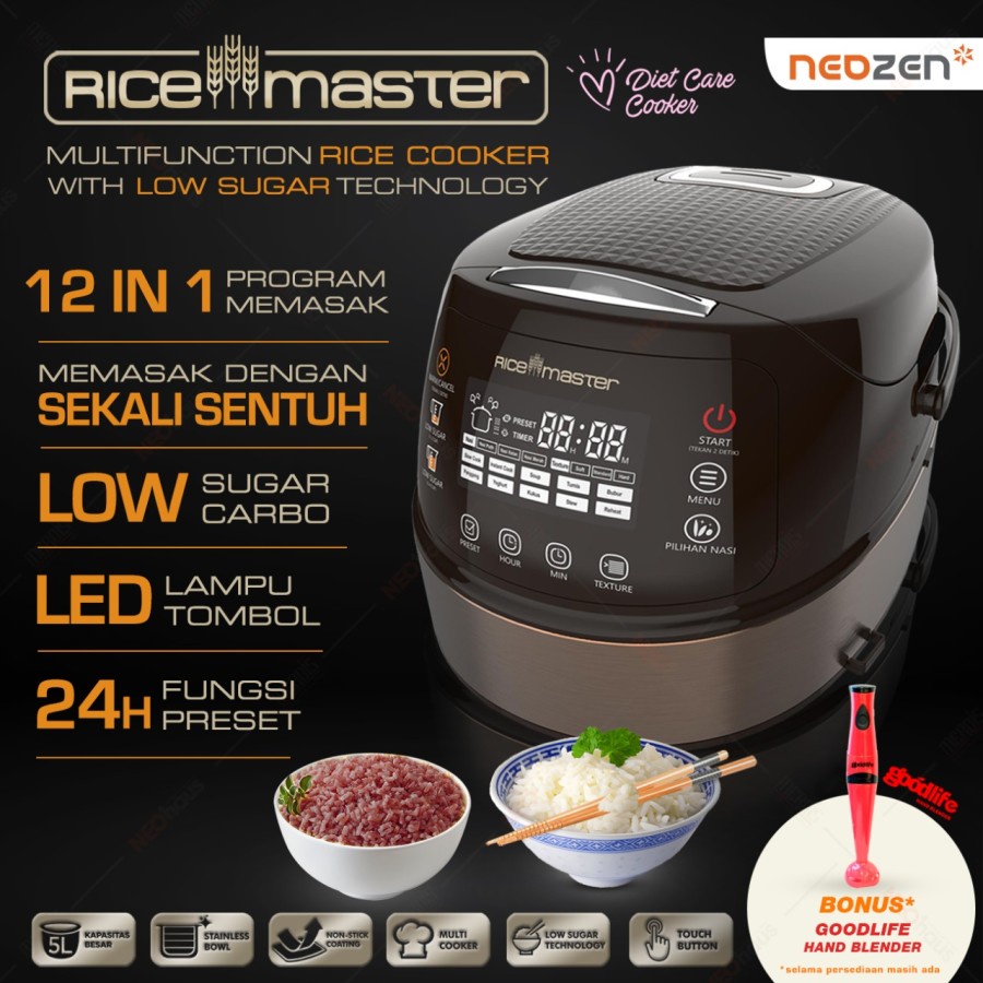 Neozen RICE MASTER Low Carbo Rice Cooker