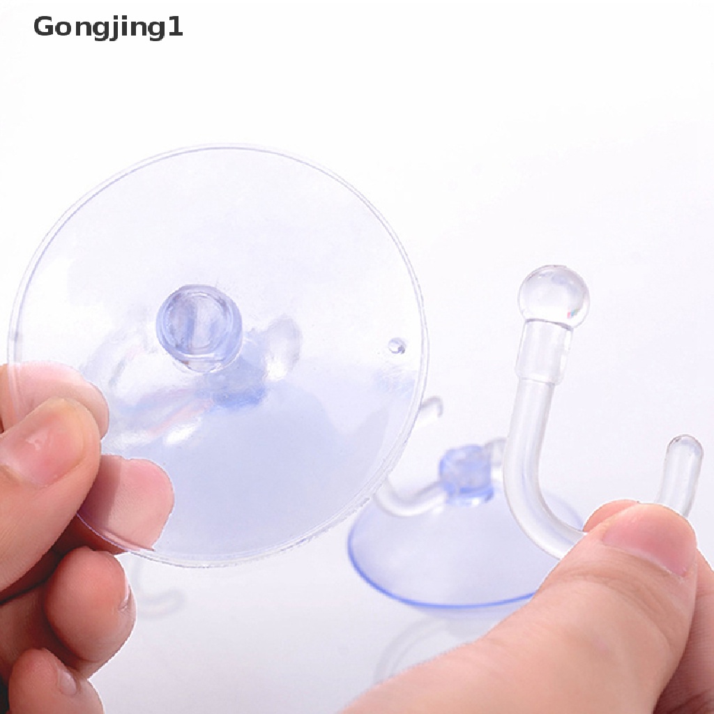 Gongjing1 Kait Gantung Transparan Dengan Suction Cup Untuk Dapur / Kamar Mandi