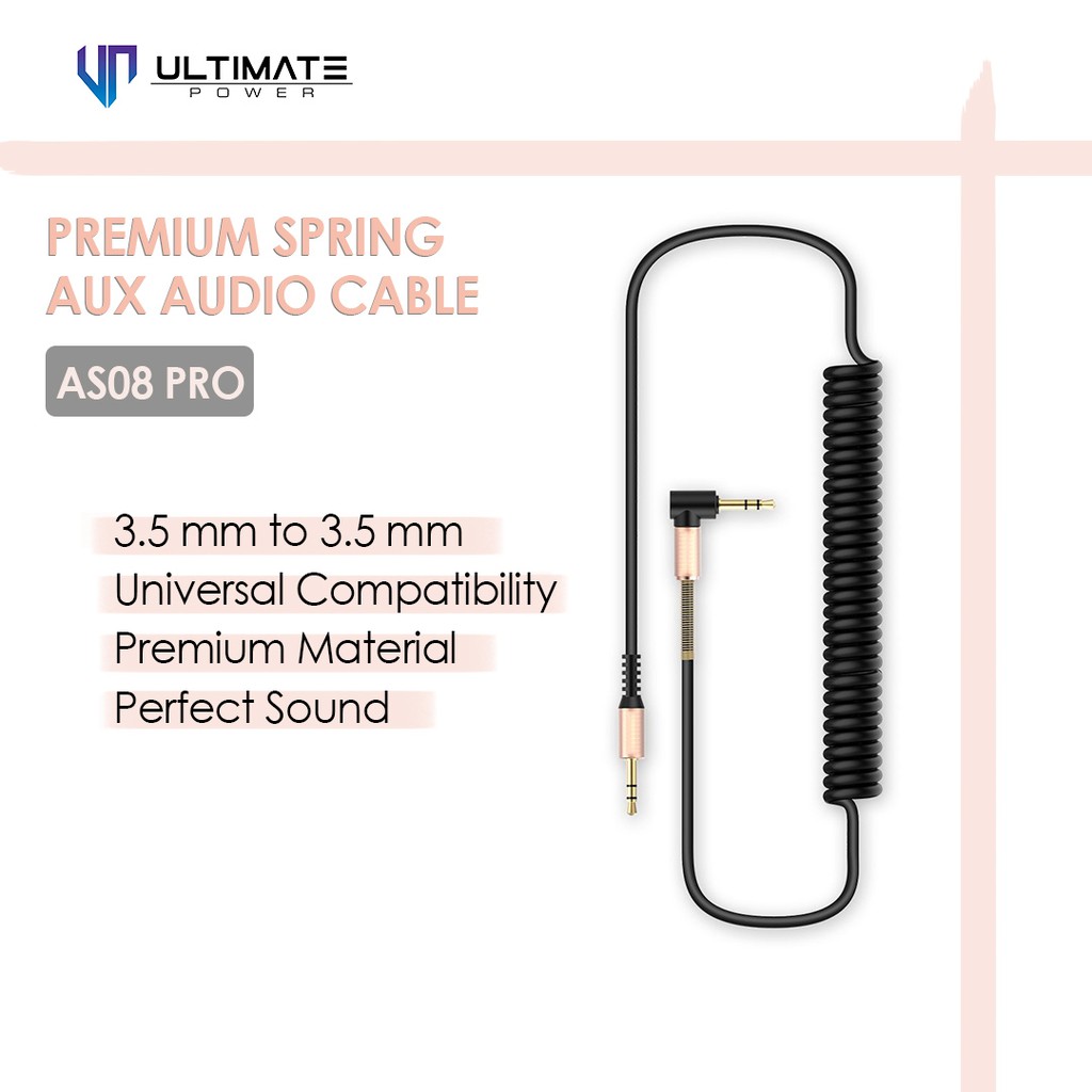 Ultimate Power Premium Spring AUX Audio Cable AS08 Pro