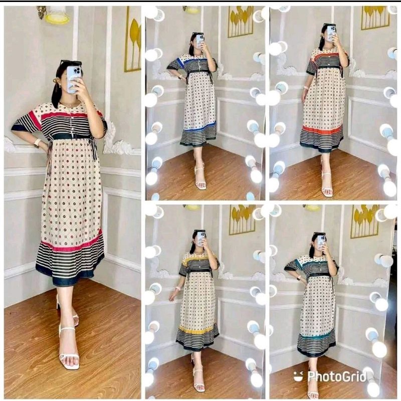 MIDI DRESS CHIBI RAYON MOTIF TERBARU KEKENIAN 2022