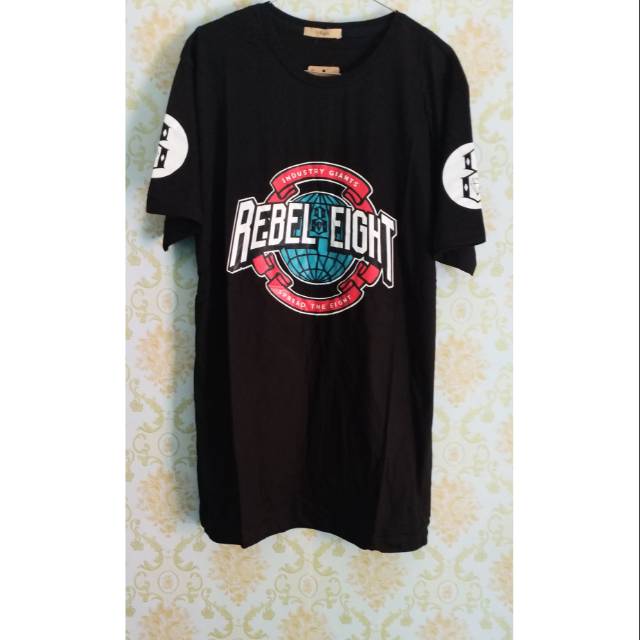 KAOS PRIA REBEL EIGHT HIGH PREMIUM #HITAM#PUTIH