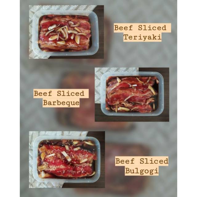 Beef Sliced Beef Slice Bumbu Bulgogi Teriyaki Barbeque Us Shortplate Halal 500 Gram Shopee Indonesia