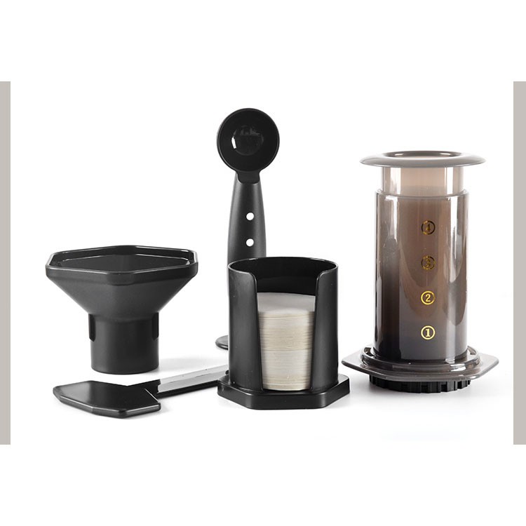 Set Portable French Press Coffee Maker - T35066 - OMHZA4BR Brown