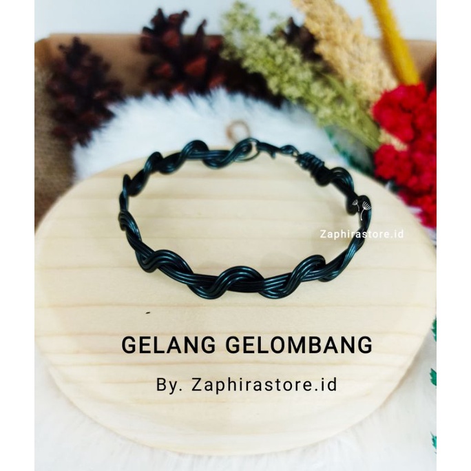 Zaphirastore- GELANG GELOMBANG INISIAL EPOXY | HURUF EPOXY A - Z