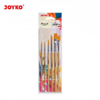 

Kuas Lukis Brush Joyko BR 5 Set Isi 6 kuas cat Air Acrylic Minyak Guas - Satuan