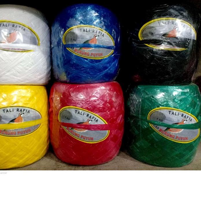 

⚡️9.9 sale⚡️ Tali Rafia Cap Puyuh 1 Kg Warna Warni Merah Biru Hijau Hitam Putih Kuning serbuuu !