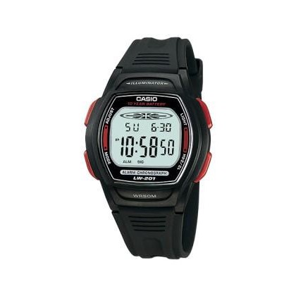 Promo  Jual jam tangan casio  Jam Tangan Digital Wanita Casio LW-201W-4A tali KAret Original