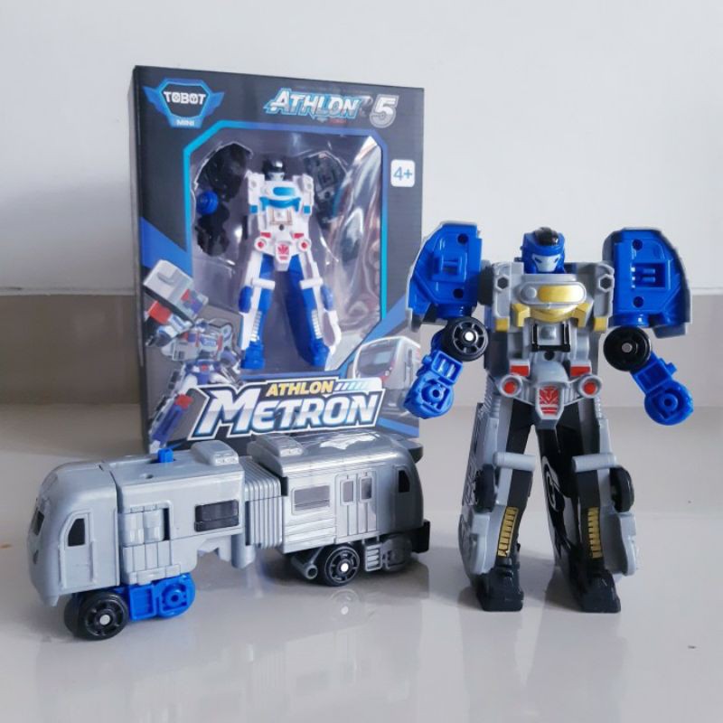Mainan Tobot Kereta Athlon Metron Edukasi - Robot Train Anak Edukatif New