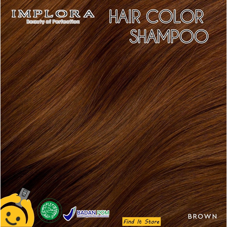 Implora Hair Color Shampoo | Pewarna Rambut Ammonia Free Long Lasting Smooth Shiny | BPOM