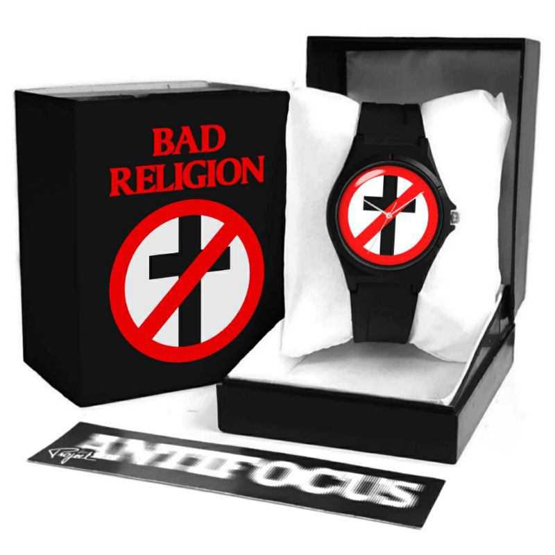 JAM TANGAN PRIA Bad Religion ANTI AIR | Punk Rock Hardcore Band | LENGKAP DENGAN BOX - BISA CUSTOM