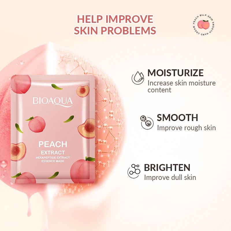 BIOAQUA SHEET MASK 25gr, NATURAL SKIN, MOISTURIZING SKINCARE [𝗕𝗣𝗢𝗠]