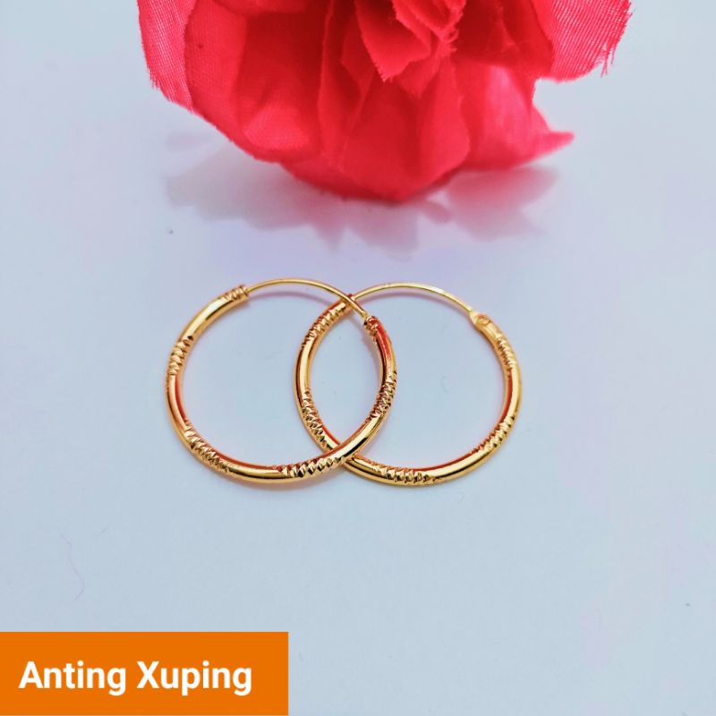 COD Anting xuping bulat perhiasan fashion wanita dewasa A022